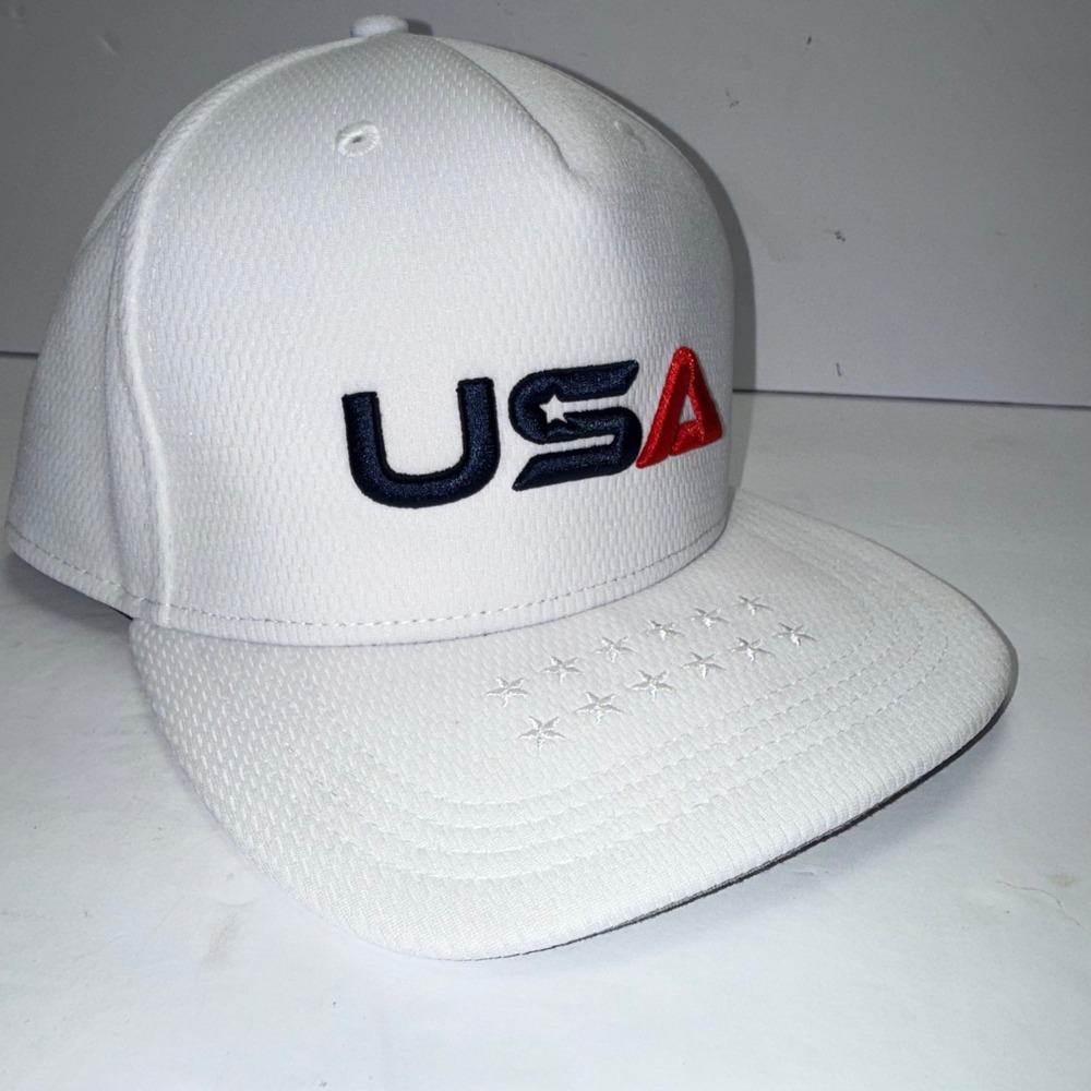 New Era Ryder Cup 2025 Hat Men 7 7/8 White USA Bethpage Black pin 59FIFTY Fitted